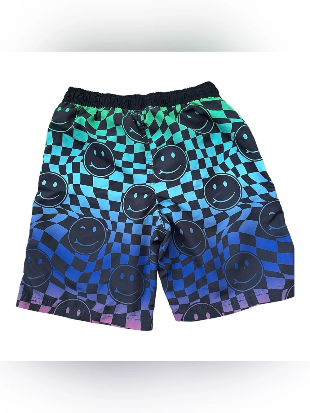 Big Chill Boys Size L 14/16 Swim trunks Multicolor Smiley Faces